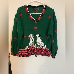 Cullinane Hand Knit Dalmatian Christmas sweater Sweater